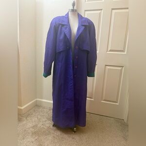 Vintage Purple Trench Coat